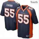 Youth Denver Broncos 55# Bradley Chubb Game Navy Blue Stitched Jersey