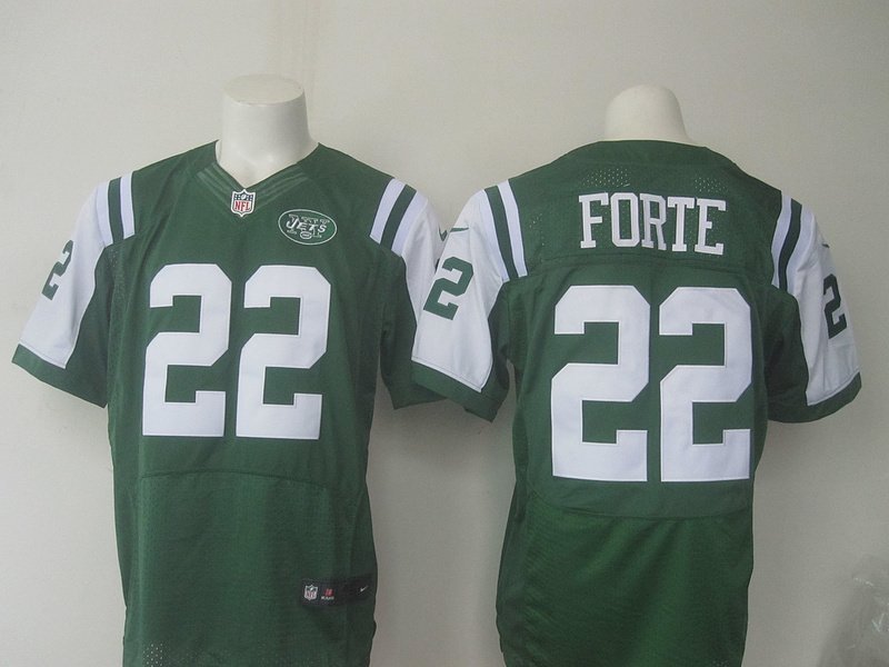Men's York Jets #22 Matt Forte Elite Green Stitched Jersey