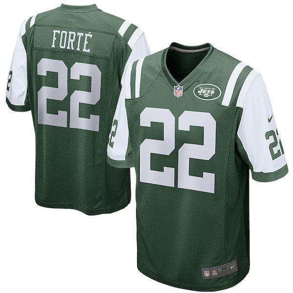Men's York Jets #22 Matt Forte Green Game Stitched Jersey