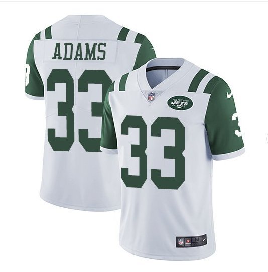 Men's York Jets 33# Jamal Adams Limited White Stitched Jersey