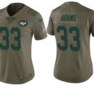 Women's York Jets 33# Jamal Adams Limited Green Salute To Service Stitched Jersey