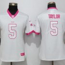 Women's Buffalo Bills #5 Tyrod Taylor Limited White Pink Stitched Jersey