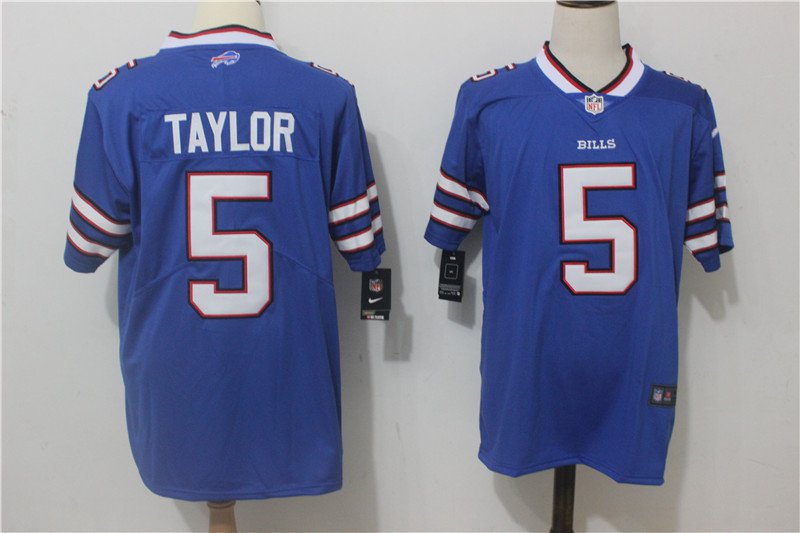 Men's Buffalo Bills #5 Tyrod Taylor Limited Blue Stitched Jersey