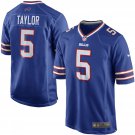 Men's Buffalo Bills #5 Tyrod Taylor Game Blue Stitched Jersey