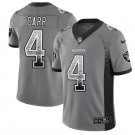 Men's Oakland Raiders 4# Derek Carr Limited Drift Gray Stitched Jersey