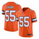 Men's Denver Broncos 55# Bradley Chubb Limited Orange rush Stitched Jersey