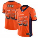 Men's Denver Broncos 55# Bradley Chubb Limited Orange Drift Stitched Jersey