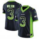 Men's Seahawks 3# Russell Wilson Limited Black Drift Stitched Jersey