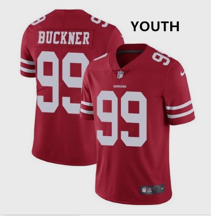 Youth San Francisco 49ers #99 DeForest Buckner Red Stitched Jersey