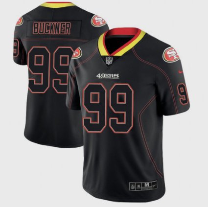 Men's San Francisco 49ers #99 DeForest Buckner Limited Black shadow Stitched Jersey
