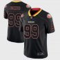 Men's San Francisco 49ers #99 DeForest Buckner Limited Black shadow Stitched Jersey