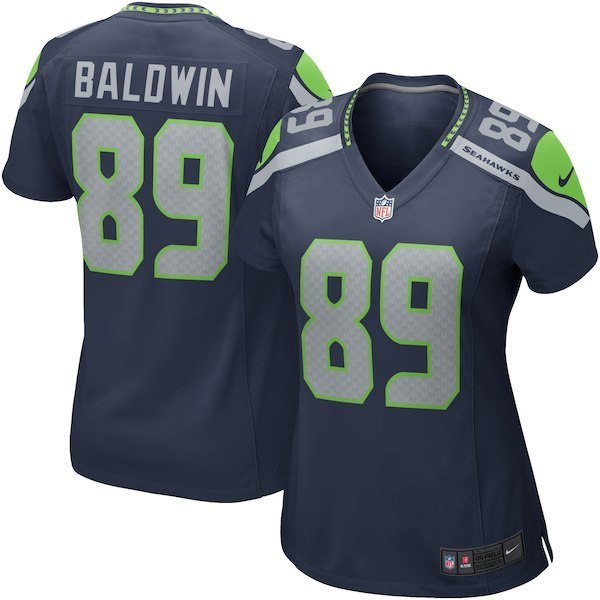 Women's Seattle Seahawks 89# Doug Baldwin Game Navy Blue Stitched Jersey