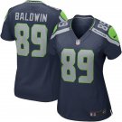 Women's Seattle Seahawks 89# Doug Baldwin Game Navy Blue Stitched Jersey