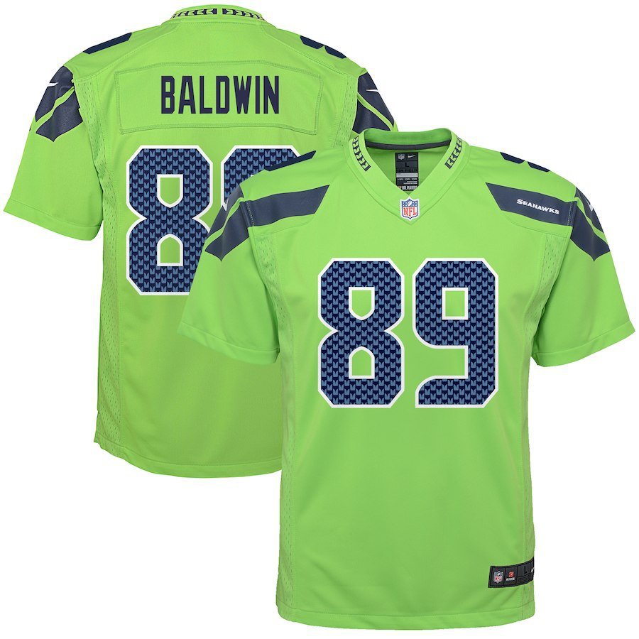 Youth Seattle Seahawks 89# Doug Baldwin Game Green Stitched Jersey