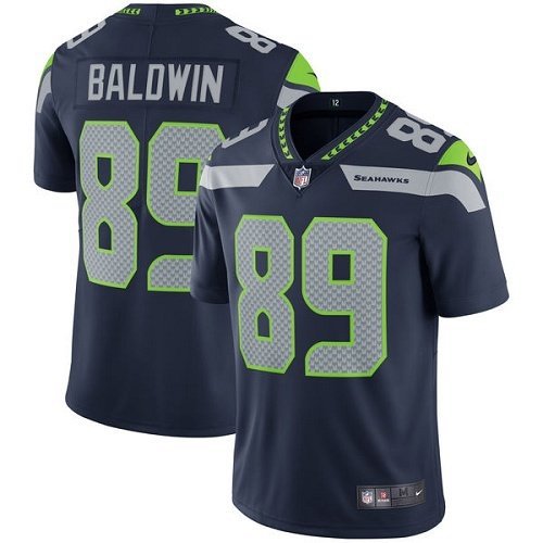 Men's Seattle Seahawks 89# Doug Baldwin Limited Navy Blue Stitched Jersey