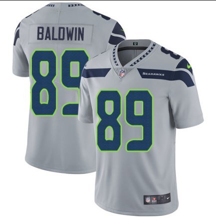 Men's Seattle Seahawks 89# Doug Baldwin Limited Gray Stitched Jersey