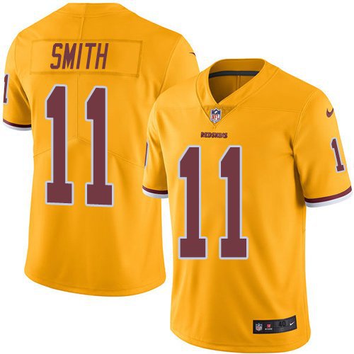 Men's Washington Redskins #11 Alex Smith Limited Orange Stitched Jersey