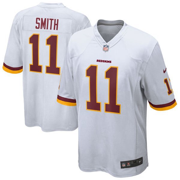 Men's Washington Redskins #11 Alex Smith Game White Stitched Jersey