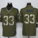 Men's Jets #33 Jamal Adams Game Green Salute To Service Stitched Jersey