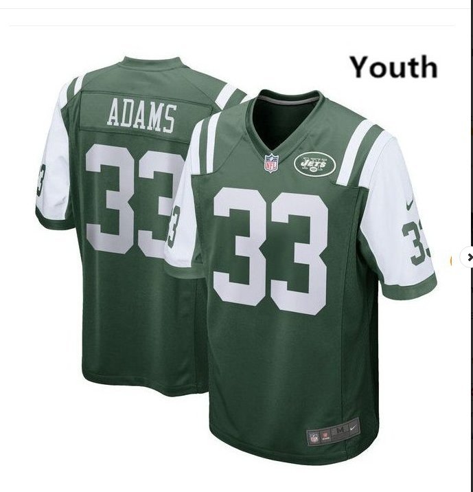 Youth York Jets #33 Jamal Adams Game Green Stitched Jersey
