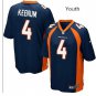 Youth Denver Broncos #4 Case Keenum Navy Blue Stitched Jersey