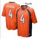 Youth Denver Broncos #4 Case Keenum Orange Stitched Jersey