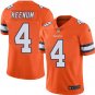 Men's Denver Broncos #4 Case Keenum Limited Orange Stitched Jersey