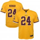 Youth Washington Redskins #24 Josh Norman Game Yellow Stitched Jersey