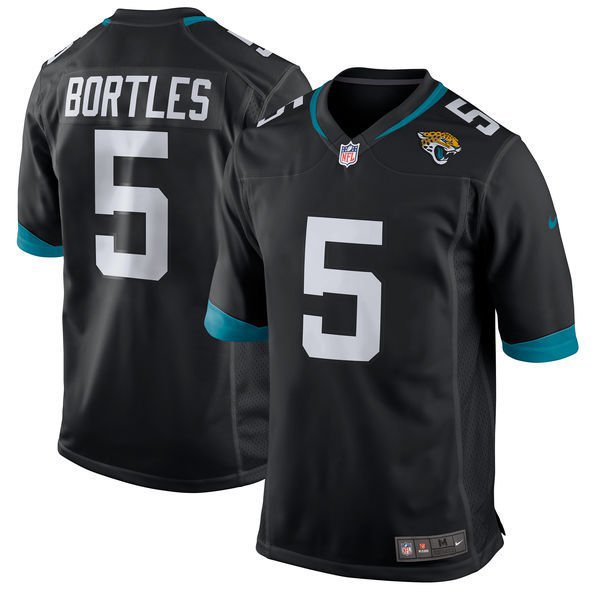 Men's Jacksonville Jaguars #5 Blake Bortles Game Black Stitched Jersey