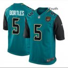 Youth Jacksonville Jaguars 5# Blake Bortles Game Blue Stitched Jersey