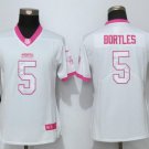 Women's Jacksonville Jaguars 5# Blake Bortles White Pink Stitched Jersey