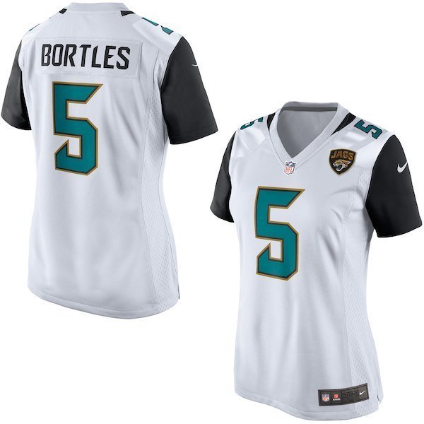 Women's Jacksonville Jaguars 5# Blake Bortles White Stitched Jersey