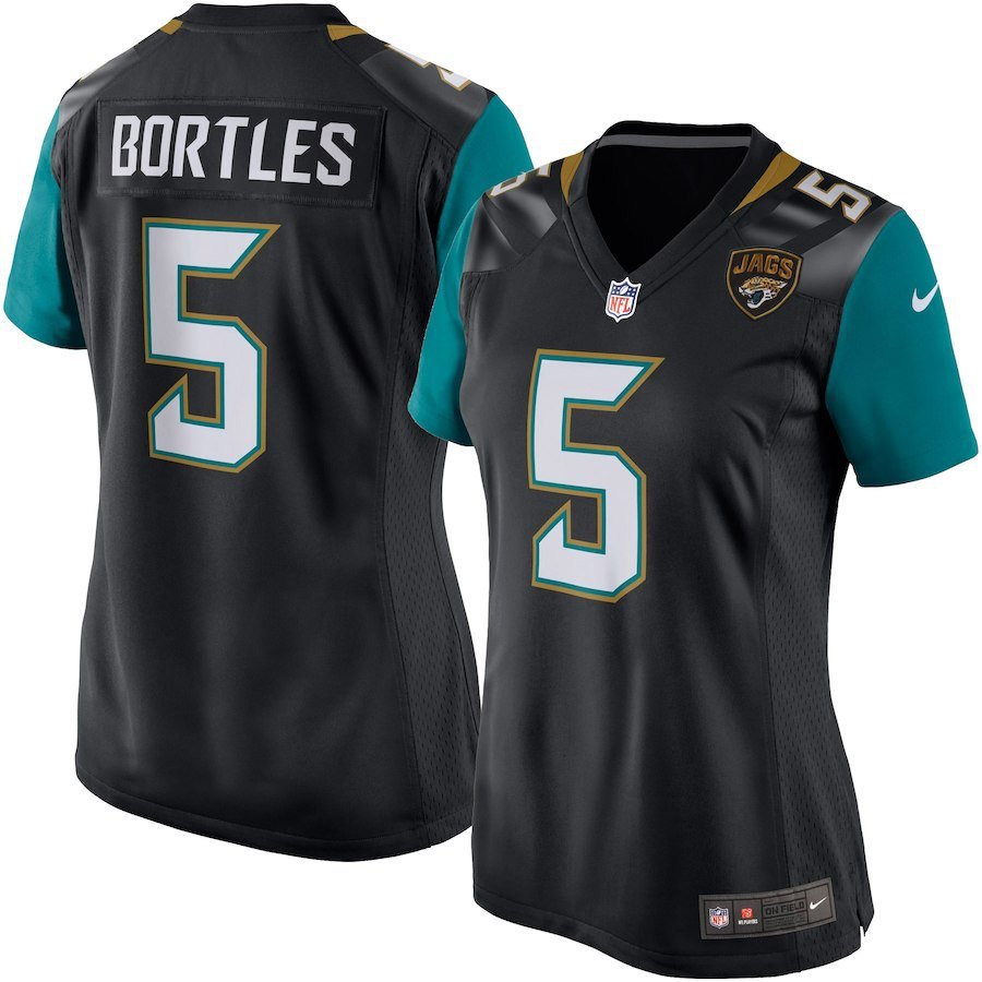 Women's Jacksonville Jaguars 5# Blake Bortles Limited Black Stitched Jersey