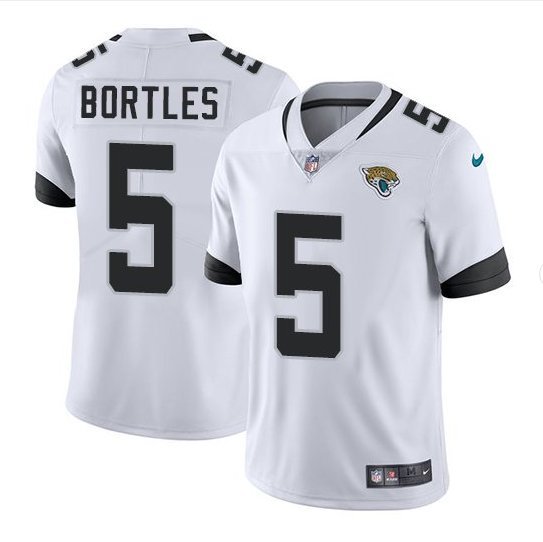 Men's Jacksonville Jaguars 5# Blake Bortles Limited White Stitched Jersey