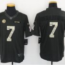 Men's Pittsburgh Steelers 7# Ben Roethlisberger Camo Salute To Service Stitched Jersey