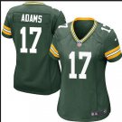 Women's Green Bay Packers 17# Davante Adams Game Green Stitched Jersey