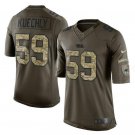 Men's Carolina Panthers 59# Luke Kuechly Game Olive Camo Stitched Jersey