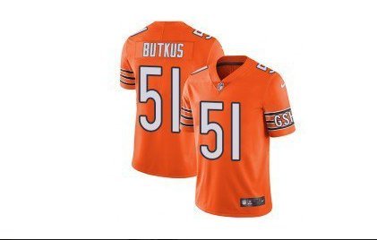 Men's Chicago Bears 51# Dick Butkus Limited Orange Stitched Jersey