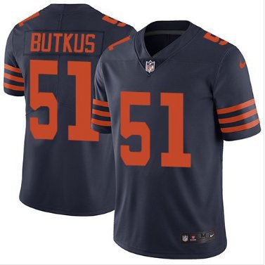 Men's Chicago Bears 51# Dick Butkus Limited Blue Stitched Jersey