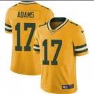 Men's Green Bay Packers 17# Davante Adams Limited Yellow Stitched Jersey