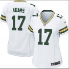 Women's Green Bay Packers 17# Davante Adams Game White Stitched Jersey