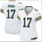 Women's Green Bay Packers 17# Davante Adams Game White Stitched Jersey