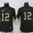 Women's Green Bay Packers #12 Aaron Rodgers salute to service Stitched Jersey