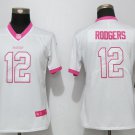 Women's Green Bay Packers #12 Aaron Rodgers Limited White Stitched Jersey
