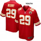 Youth Kansas City Chiefs 29# Eric Berry Game Red Stitched Jersey