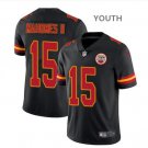 Youth Kansas City Chiefs 15# Patrick Mahomes II Limited Black Stitched Jersey