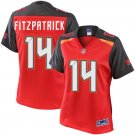 Women's Tampa Bay Buccaneers 14# Ryan Fitzpatrick Red Stitched Jersey