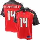 Men's Tampa Bay Buccaneers 14# Ryan Fitzpatrick Red Stitched Jersey