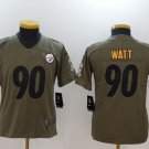 Youth Pittsburgh Steelers 90# T.J. Watt salute to service Stitched Jersey