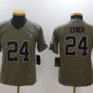 Youth Oakland Raiders 24# Marshawn Lynch salute to service Stitched Jersey